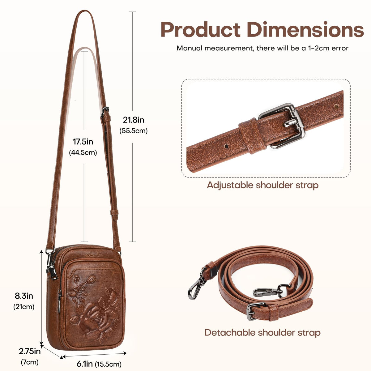 Small RFID Leather Crossbody Bag X498613