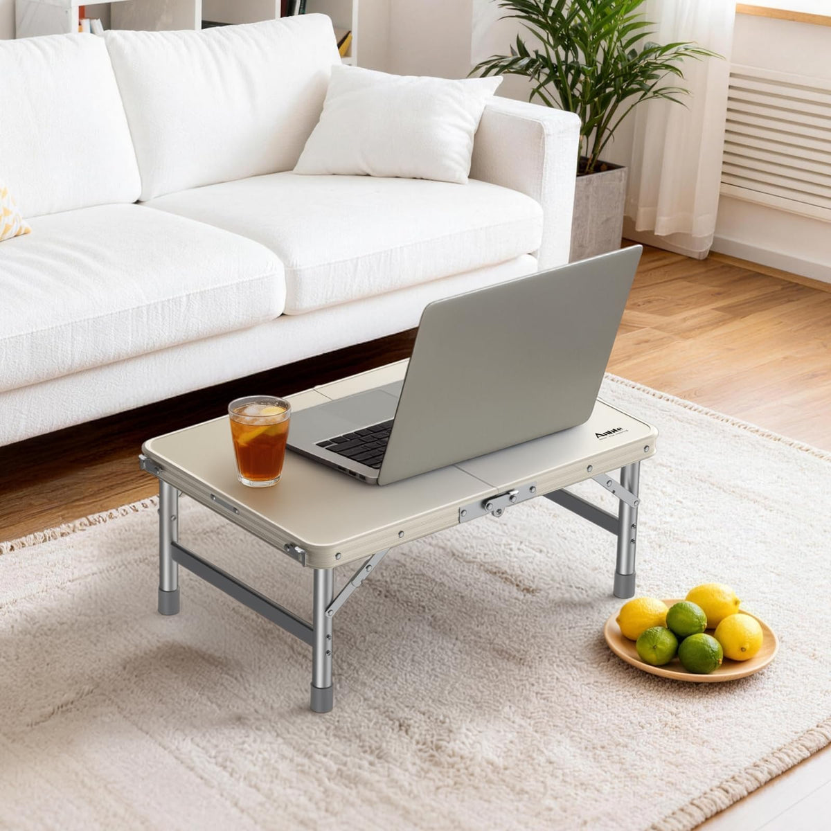 2 ft Small Folding Table, 3 Adjustable Height O648176