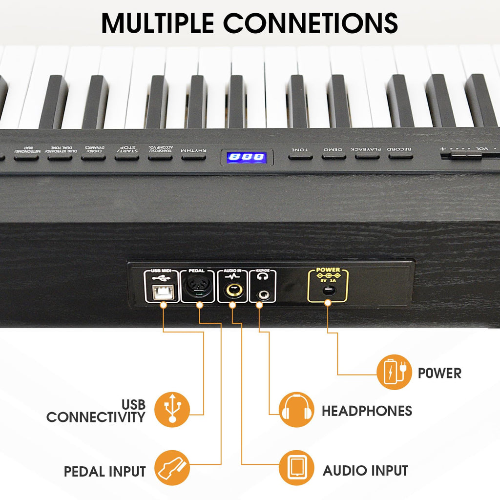 88 Key Semi Weighted Digital Piano with Stand P734181