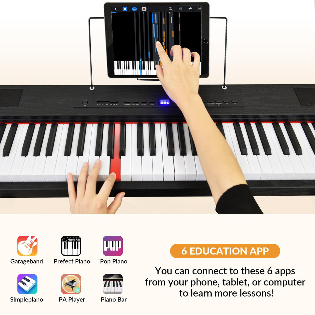 88 Key Semi Weighted Digital Piano with Stand P734181