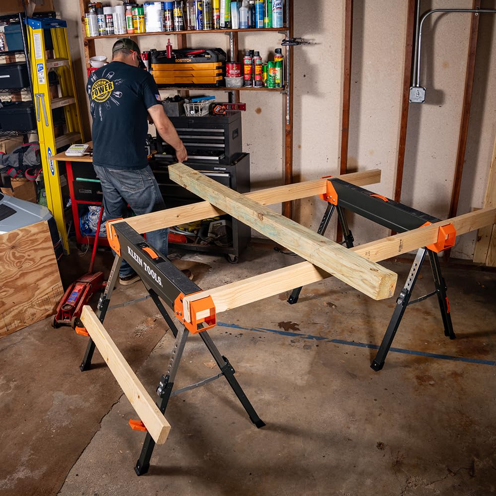 Folding Sawhorse 26-Inch to 32-Inch Adjustable Height 1-Pack C22172
