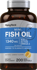 Fish Oil Omega 3 Supplement 1340 mg 200 Mini Softgels B96112