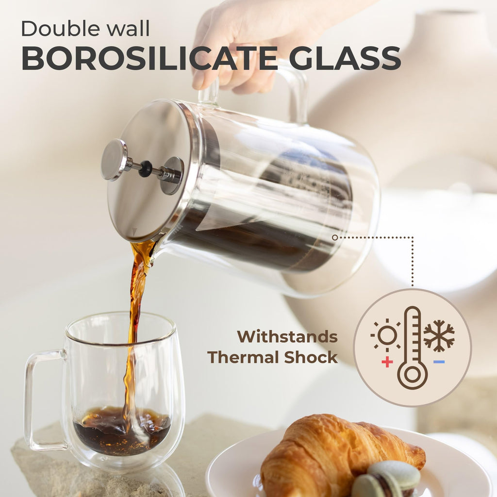 Glass French Press Coffee Maker 27oz Z3621