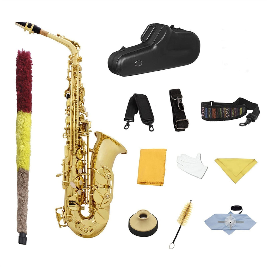 Golden E Flat Alto Saxophone Set F698