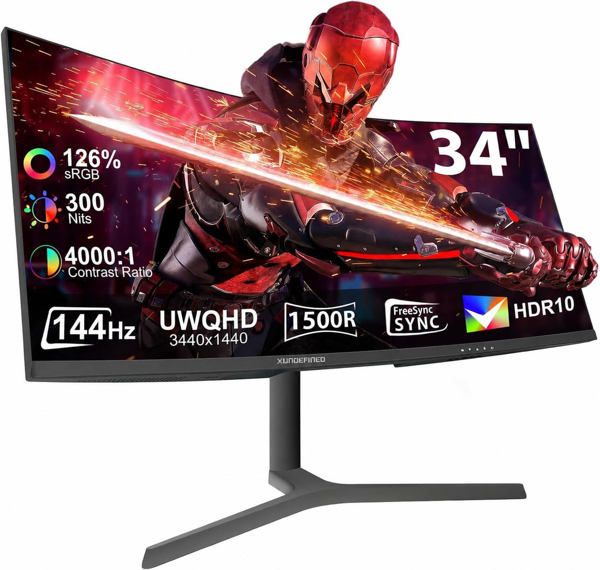 34 Inch Curved Ultrawide Gaming Monitor 180Hz UWQHD T97213