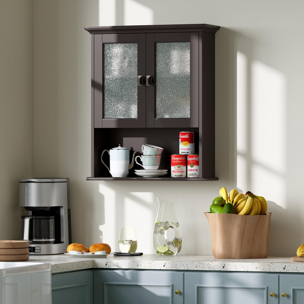 Wall Mount Bathroom Cabinet with Glass Door G5726