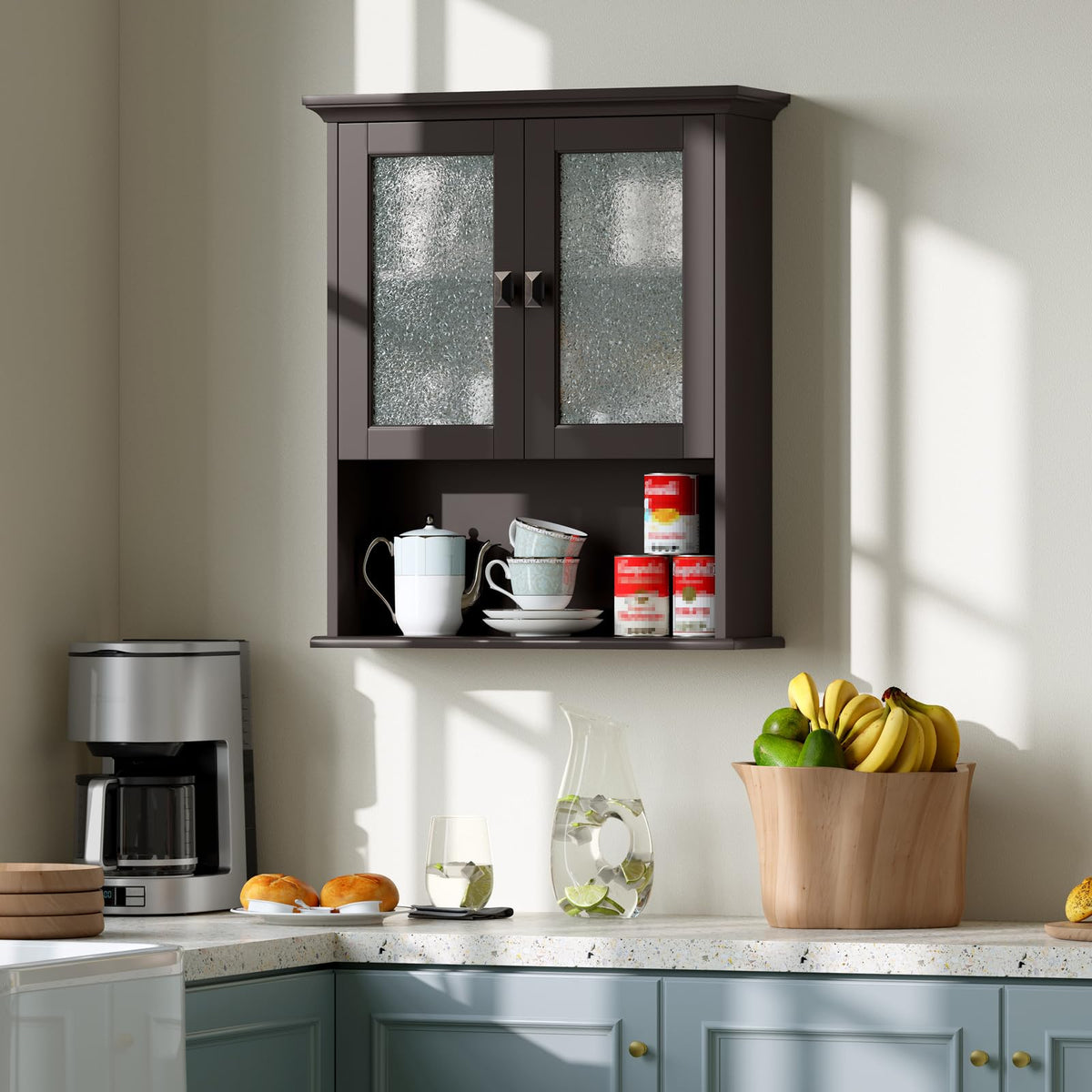 Wall Mount Bathroom Cabinet with Glass Door G5726