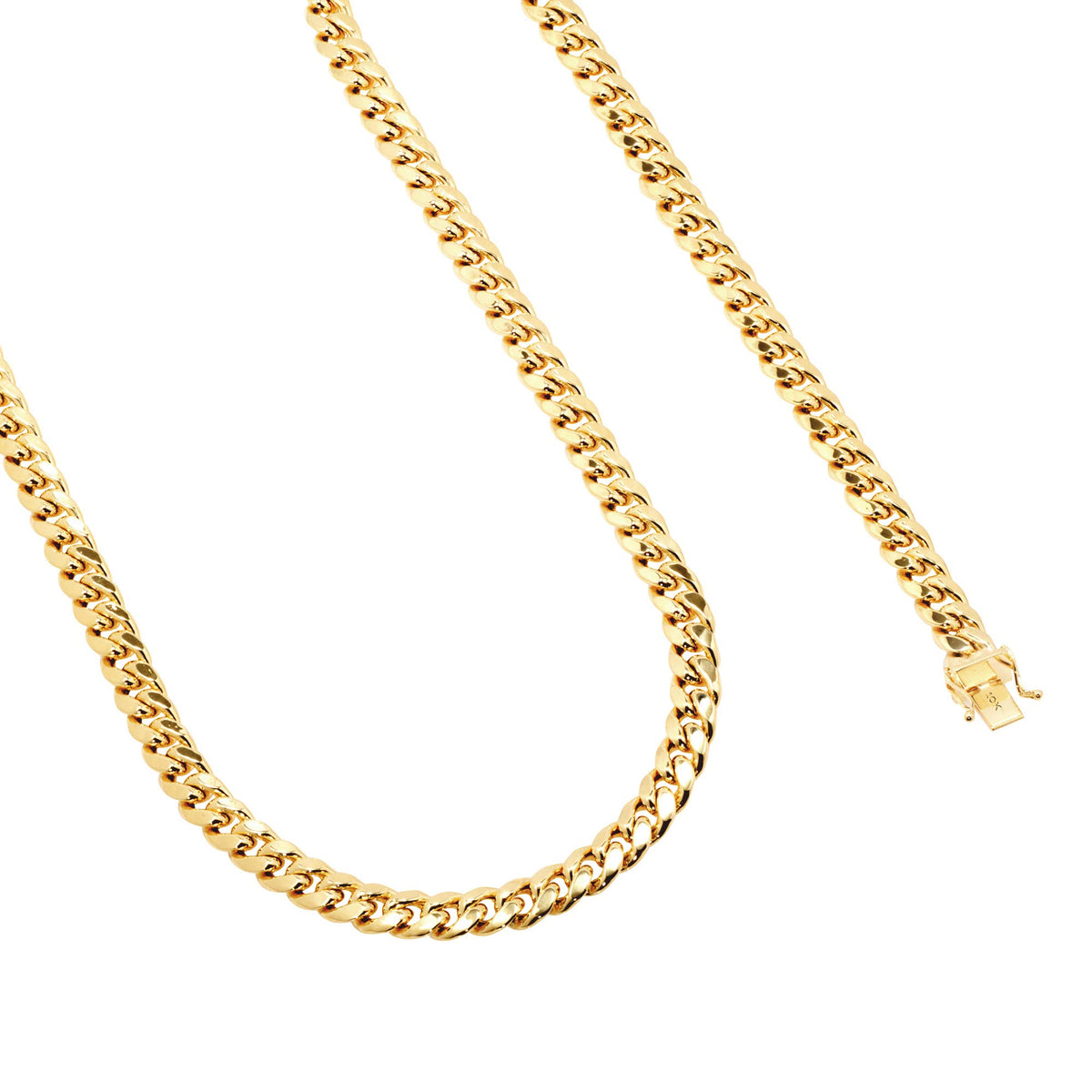 10k Yellow Gold Cuban Link Chain Necklace Y943870
