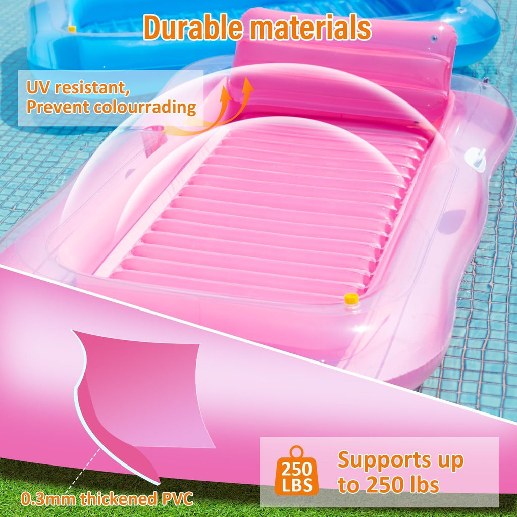 Inflatable Tanning Pool Lounger Float with Sprinkler I453