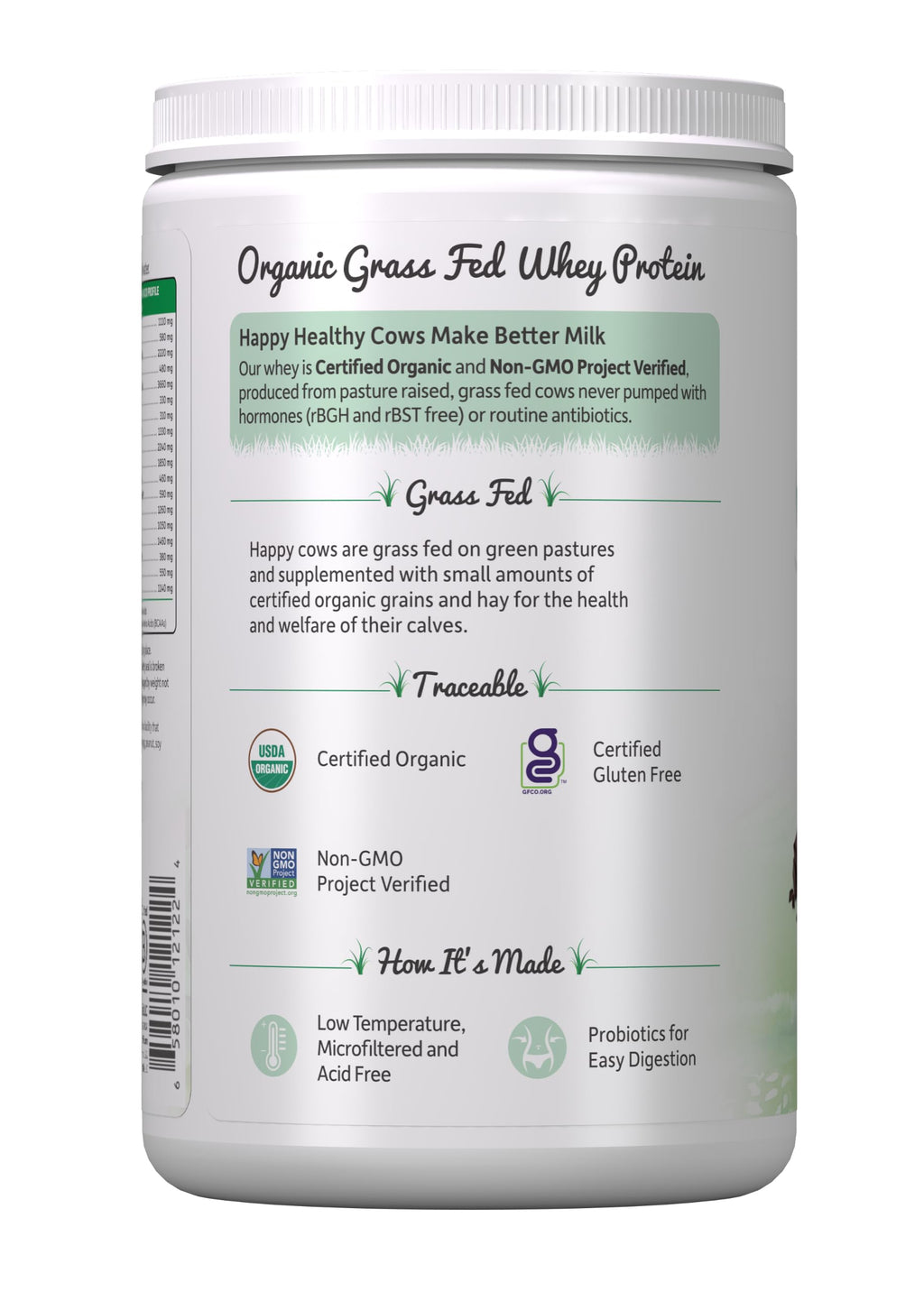 Organic Whey Protein Chocolate Grass Fed Protein Powder C28191