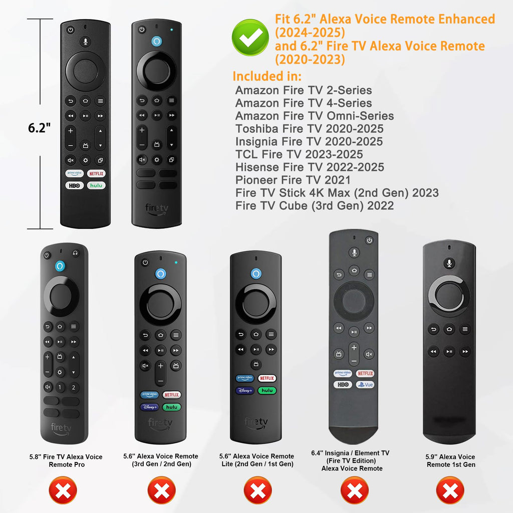 Silicone Case for Fire TV Alexa Voice Remote Enhanced H4832