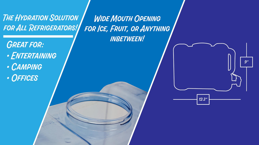 BPA Free 2 Gallon Refrigerator Bottle with Spigot and Integrated Handle A4765