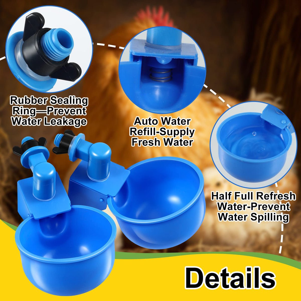 50 Pcs Chicken Waterer Cup H989034