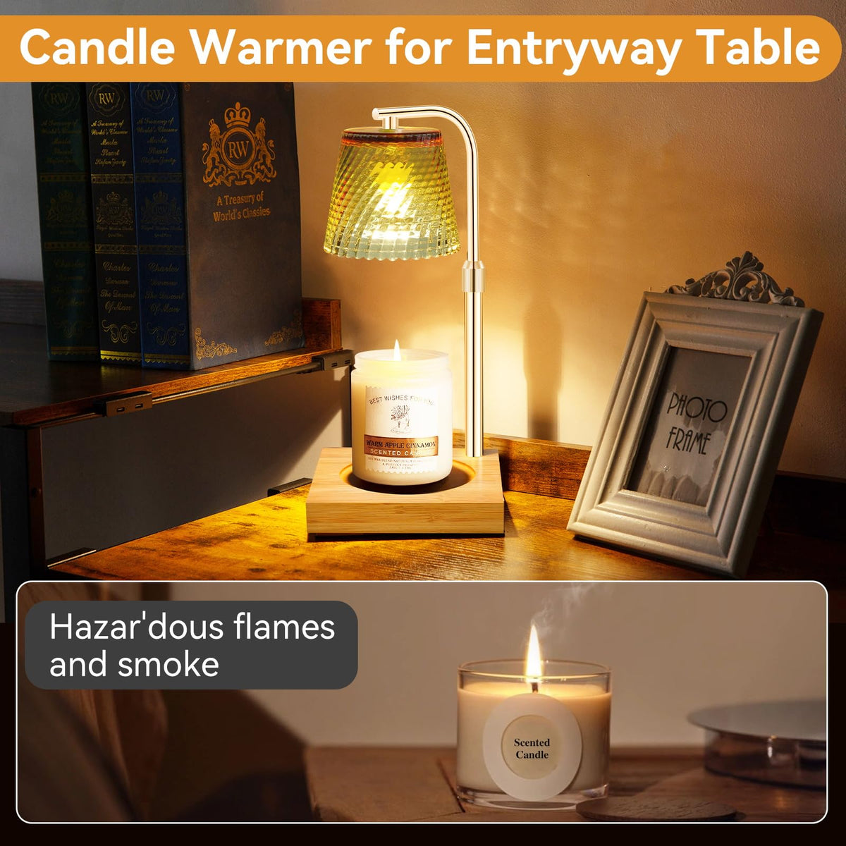 Height Adjustable Dimmable Candle Warmer Lamp with Timer K251621