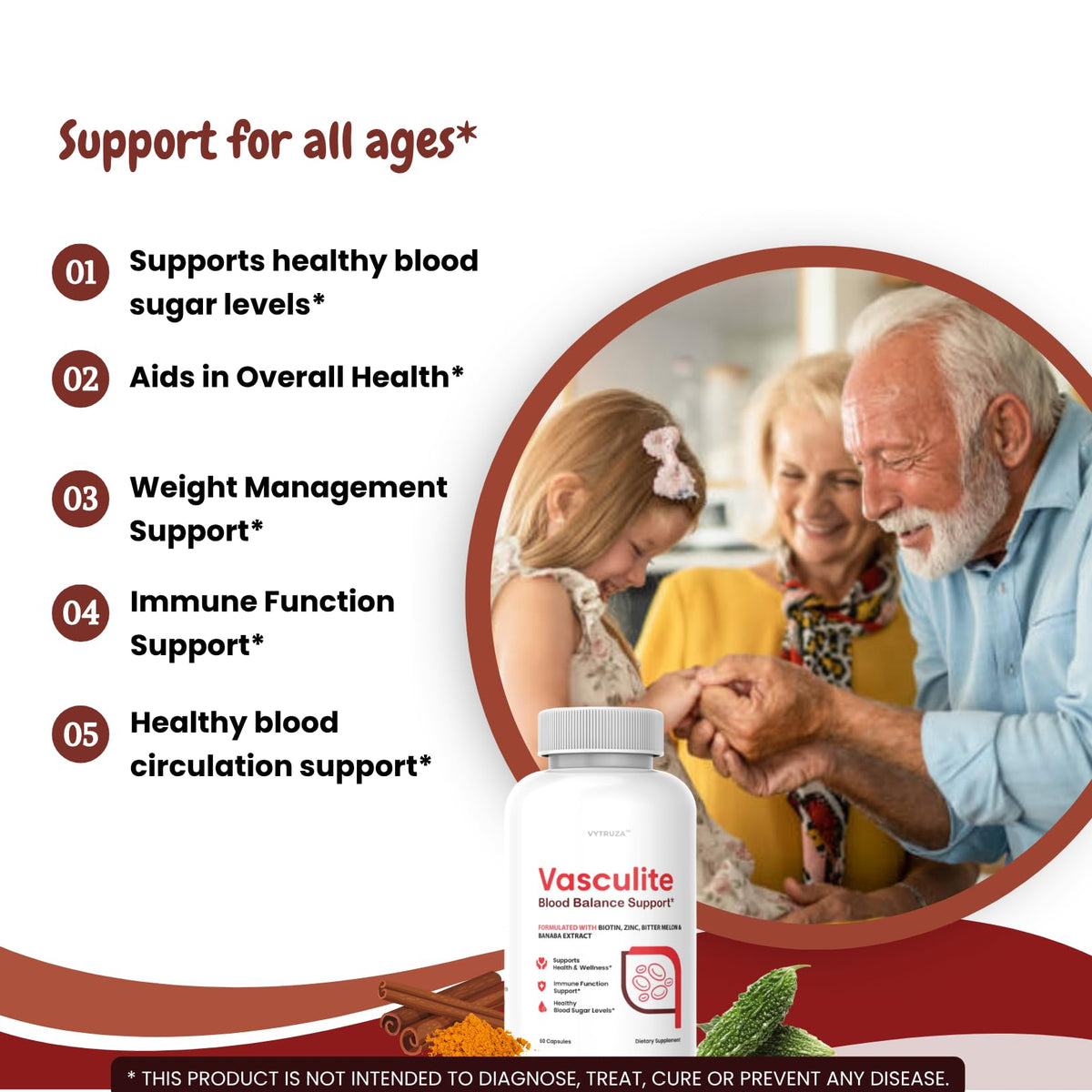 60 Capsules Blood Flow Support Supplement E30247