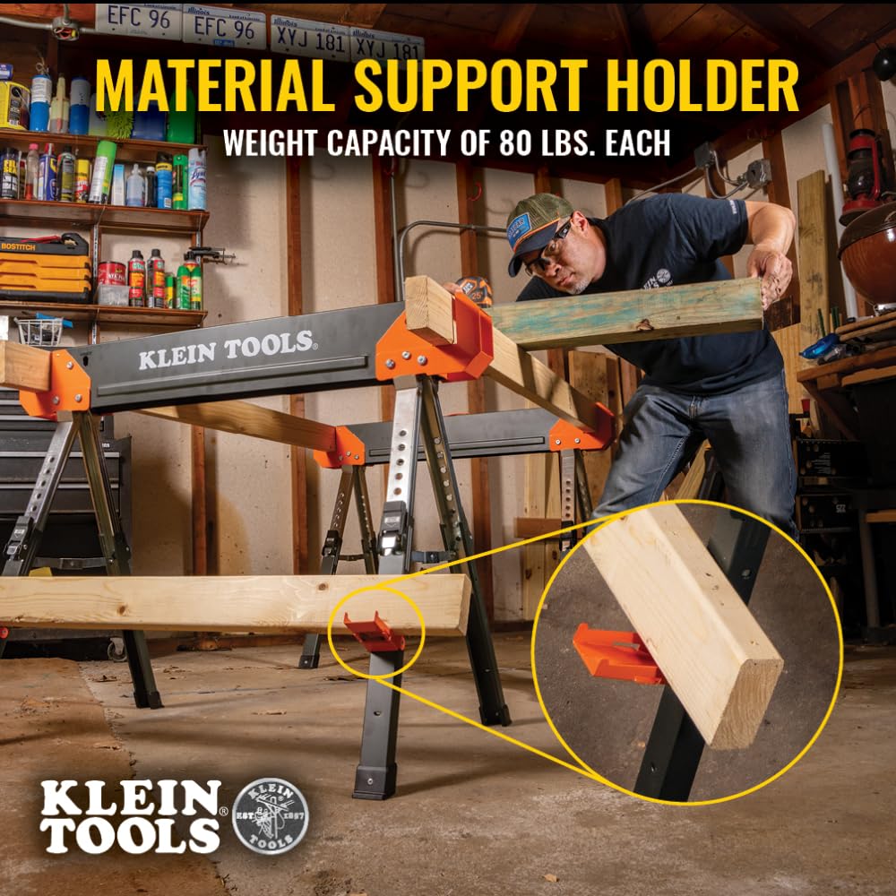 Folding Sawhorse 26-Inch to 32-Inch Adjustable Height 1-Pack C22172