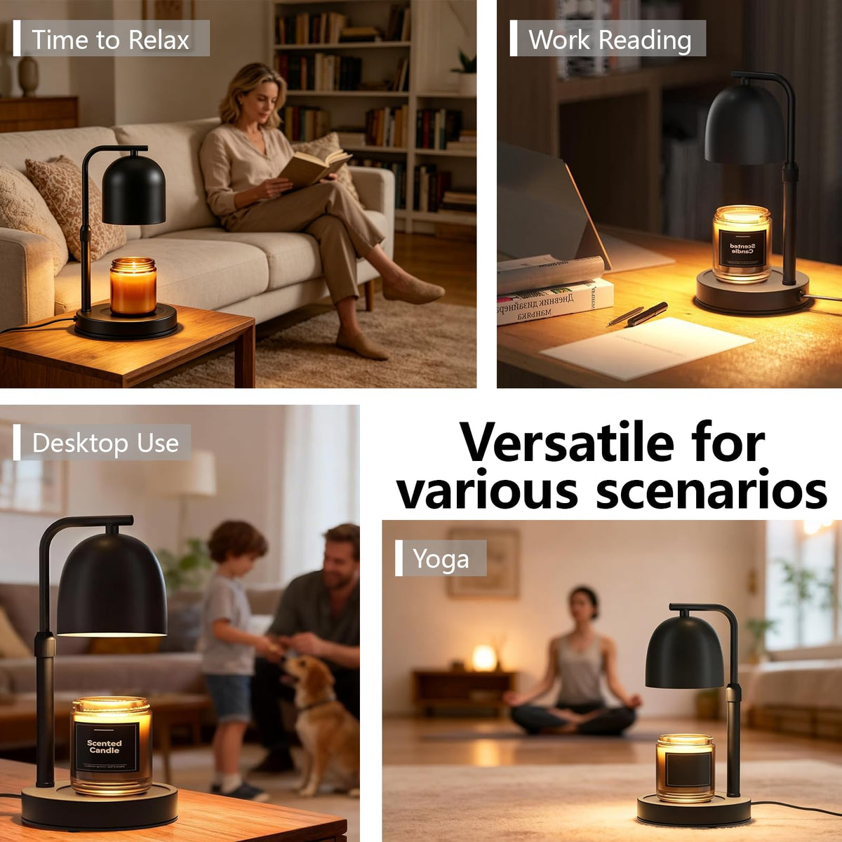 Adjustable Height App Controlled Candle Warmer Lamp with Timer M36588