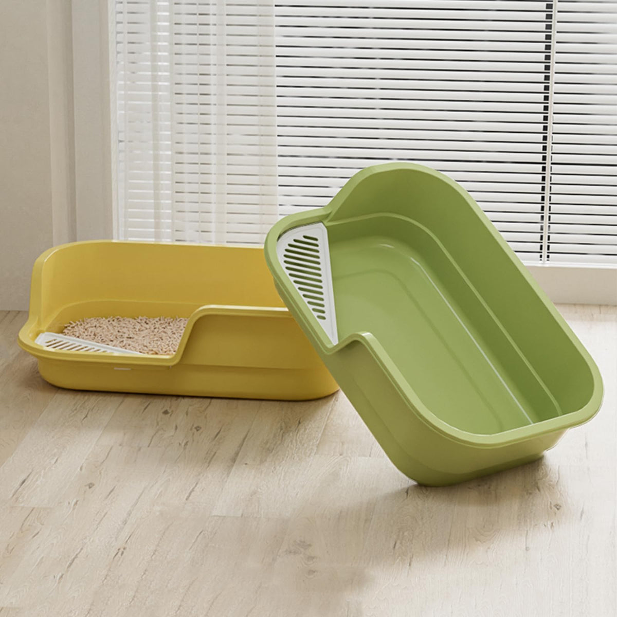 Extra Large High Sides Low Entry Cat Litter Box J761374