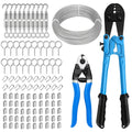 1/8 Wire Rope Kit, 100ft Stainless Steel Cable with Crimping Tool & Cutter S445