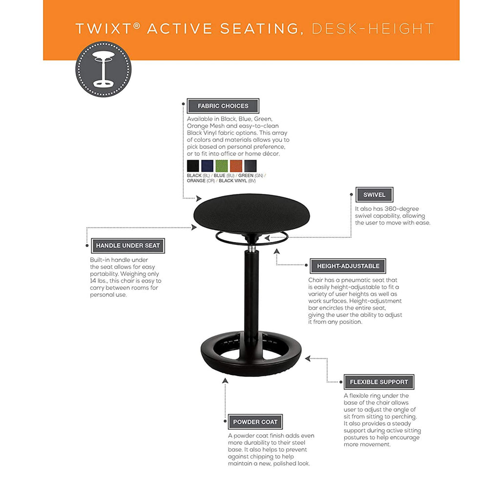Orange Mesh Ergonomic Adjustable Chair P79946