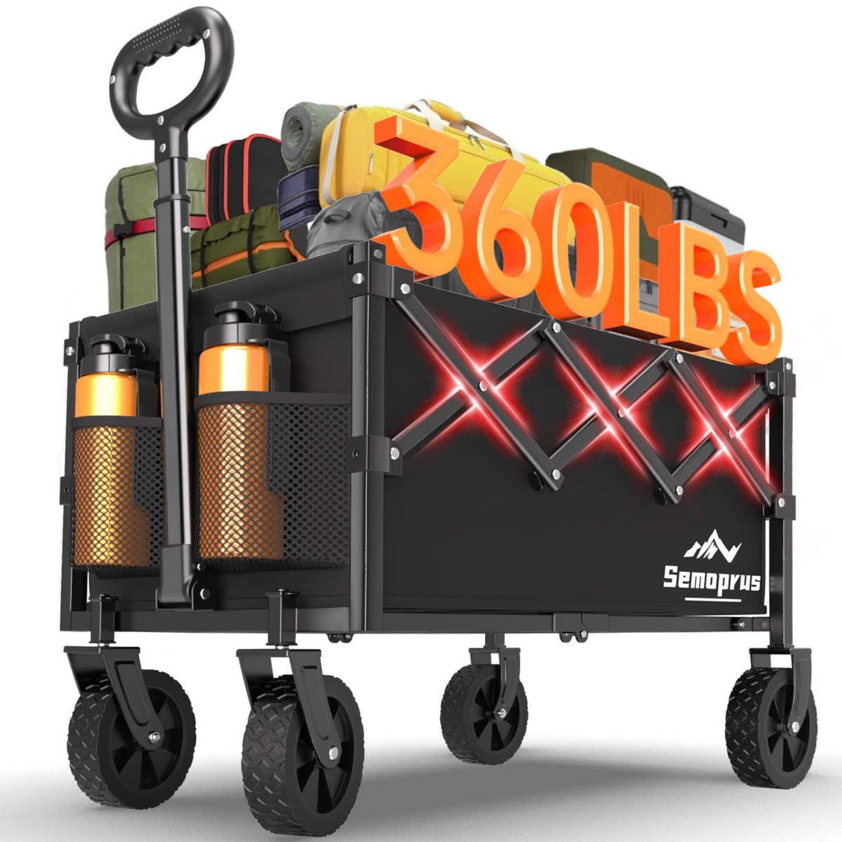 Foldable Heavy Duty Wagon with Wheels L79586