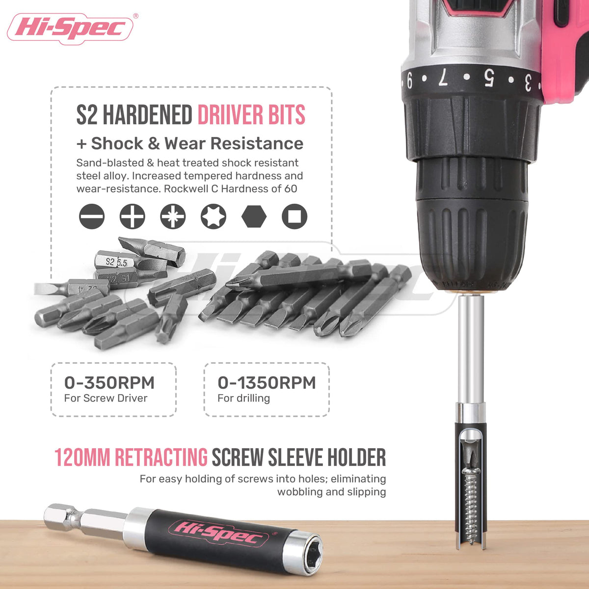 18V Cordless Drill Driver Set P837