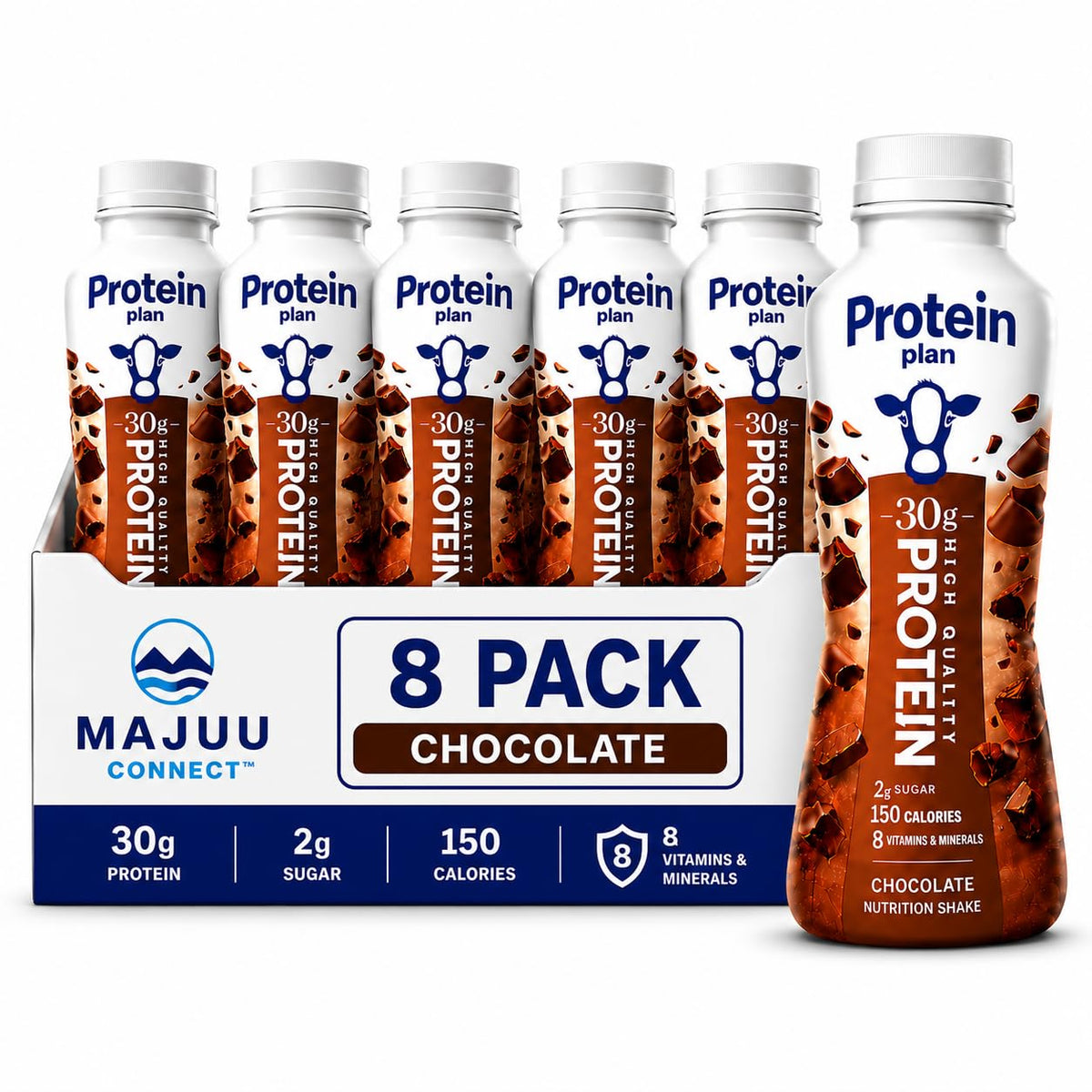 High Protein Chocolate Nutrition Shake 8 Pack 11.5 Fl Oz E395110