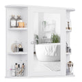 White Wall Mounted Medicine Cabinet with Mirror R402451