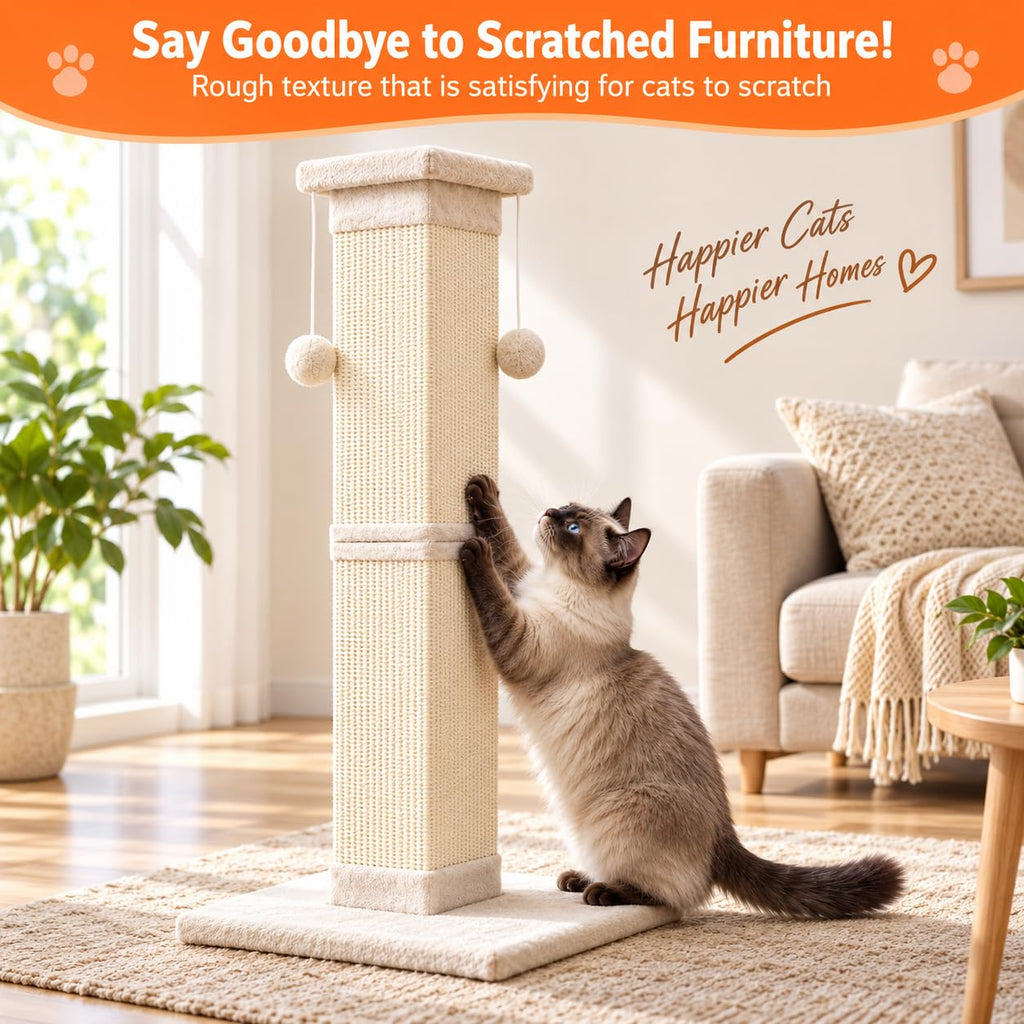 33 Inch Nature Sisal Cat Scratching Post K36879