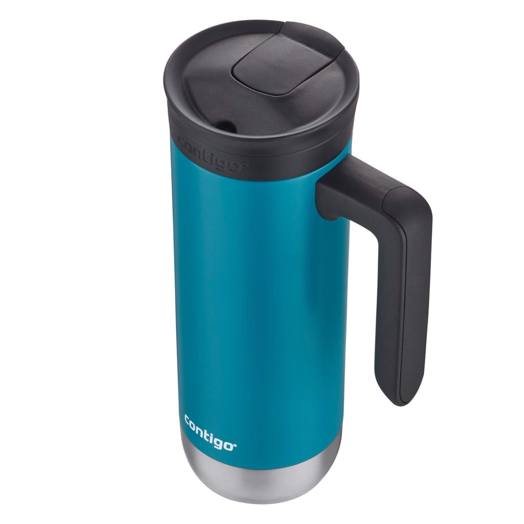 Vacuum-Insulated Stainless Steel Travel Mug 2-Pack & Stainless Steel Travel Mug with Handle and Leak-Proof Lid P9809