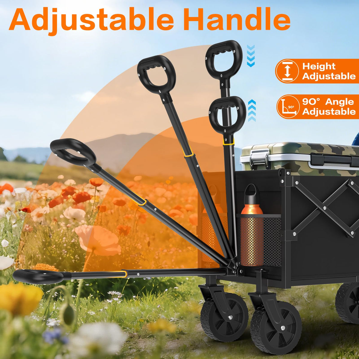 Foldable Heavy Duty Wagon with Wheels L79586