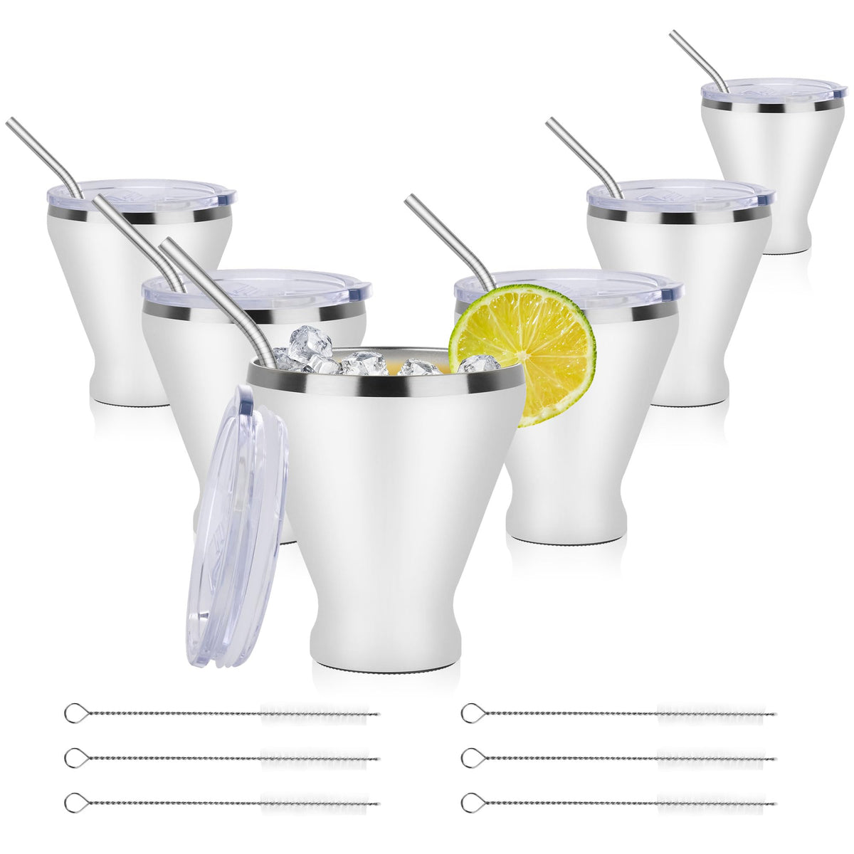 Stemless Insulated Martini Glass Set of 6 H36608