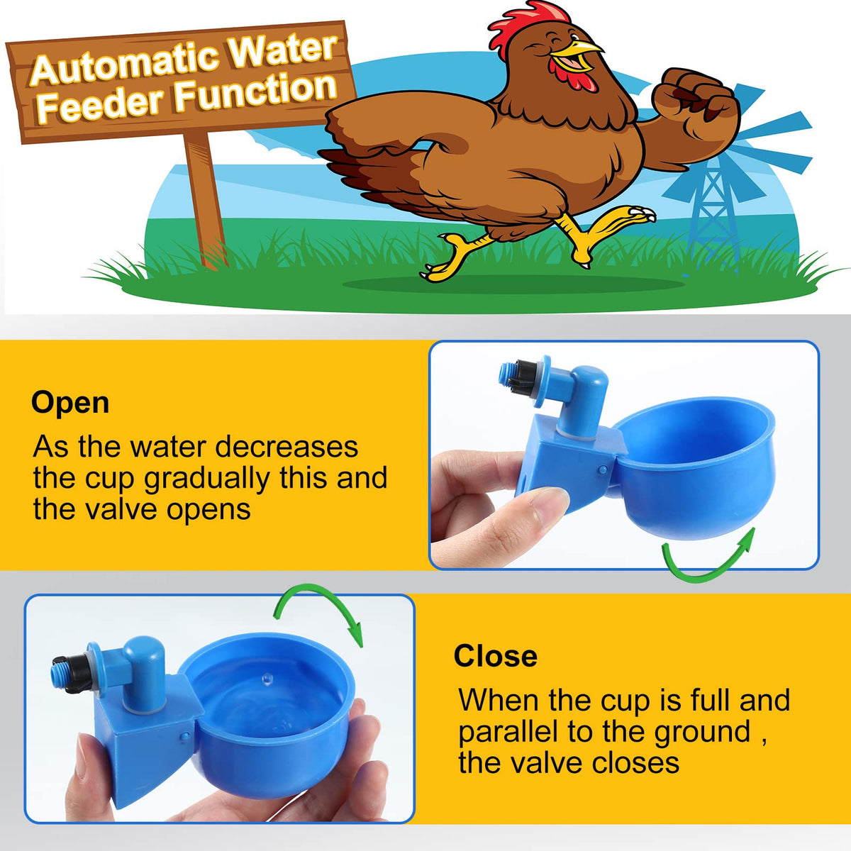 50 Pcs Chicken Waterer Cup H989034