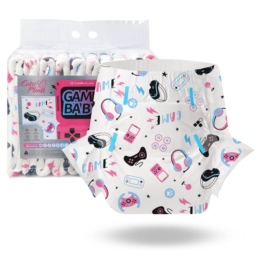 Adult Diapers 10 Pieces Disposable Incontinence Briefs with Tabs Medium 28"-38" R18391