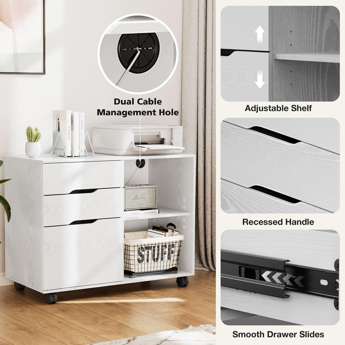 File Cabinet with 3 Drawers X58413