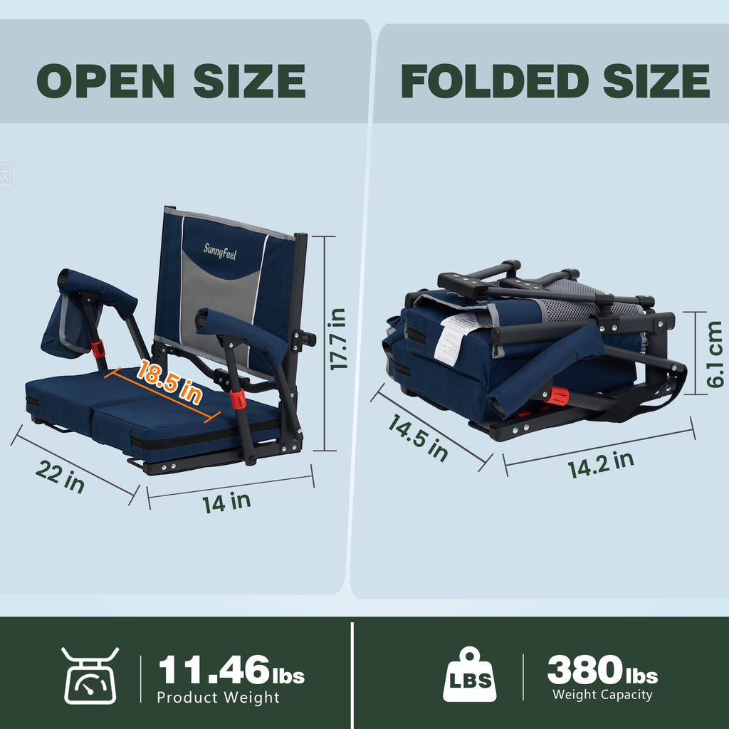 Folding Stadium Seats with Back Support and Cushion I737848