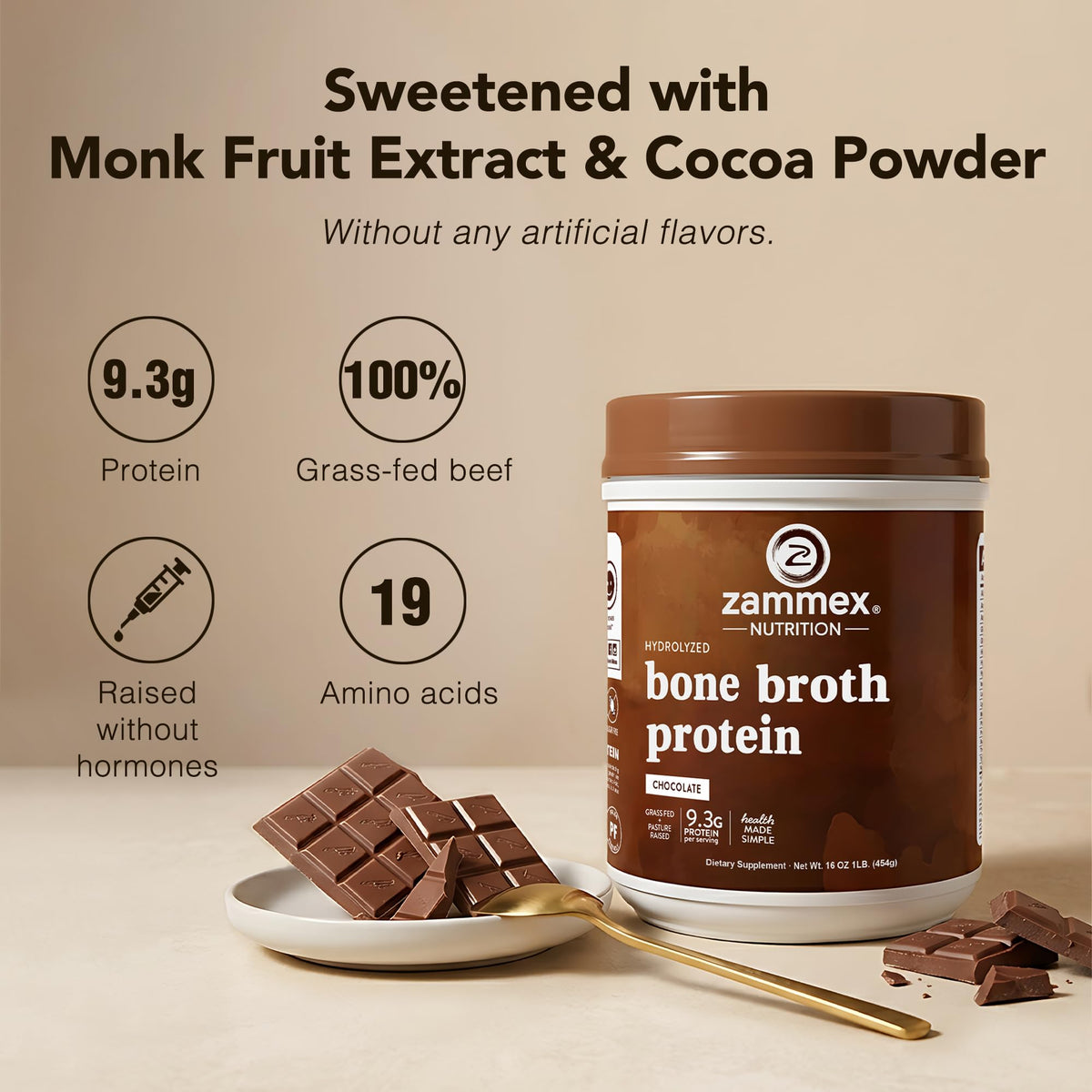 Bone Broth Protein Powder Hot Chocolate Cocoa K531