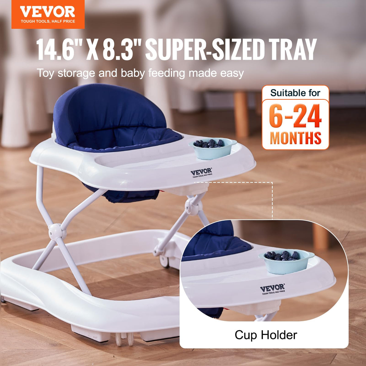 Foldable Baby Walker with Feeding Tray Z7798