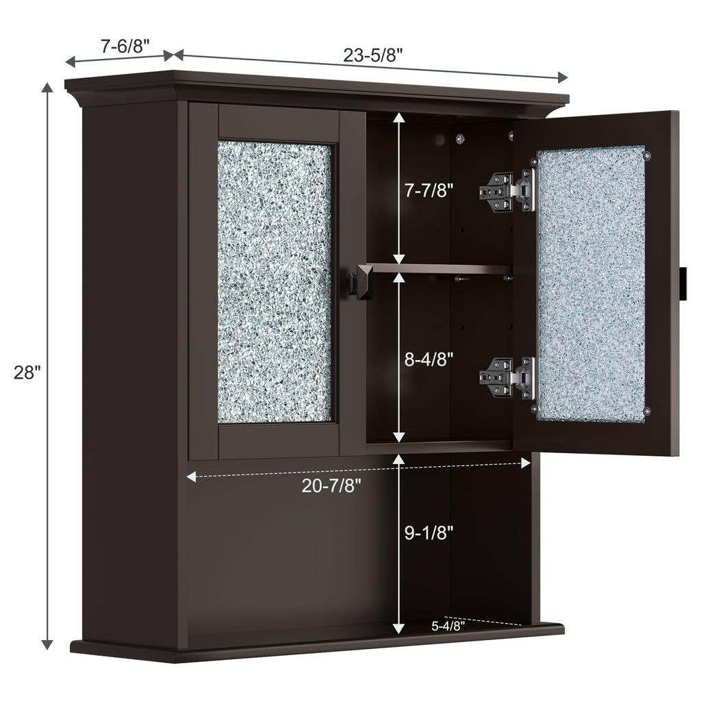 Wall Mount Bathroom Cabinet with Glass Door G5726