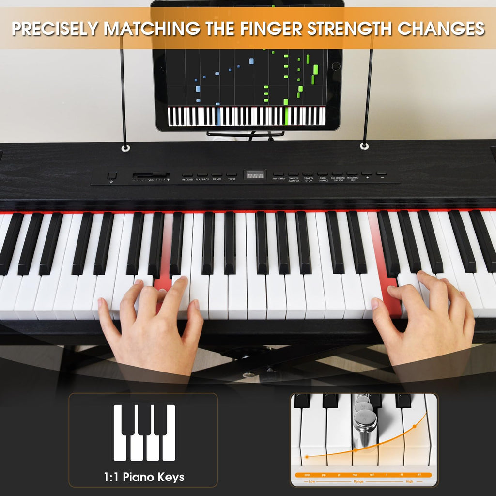 88 Key Semi Weighted Digital Piano with Stand P734181