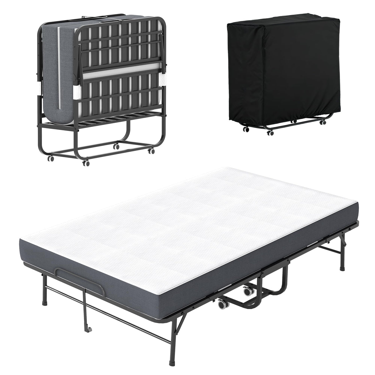 74"x 46" Folding Bed with Mattress T282