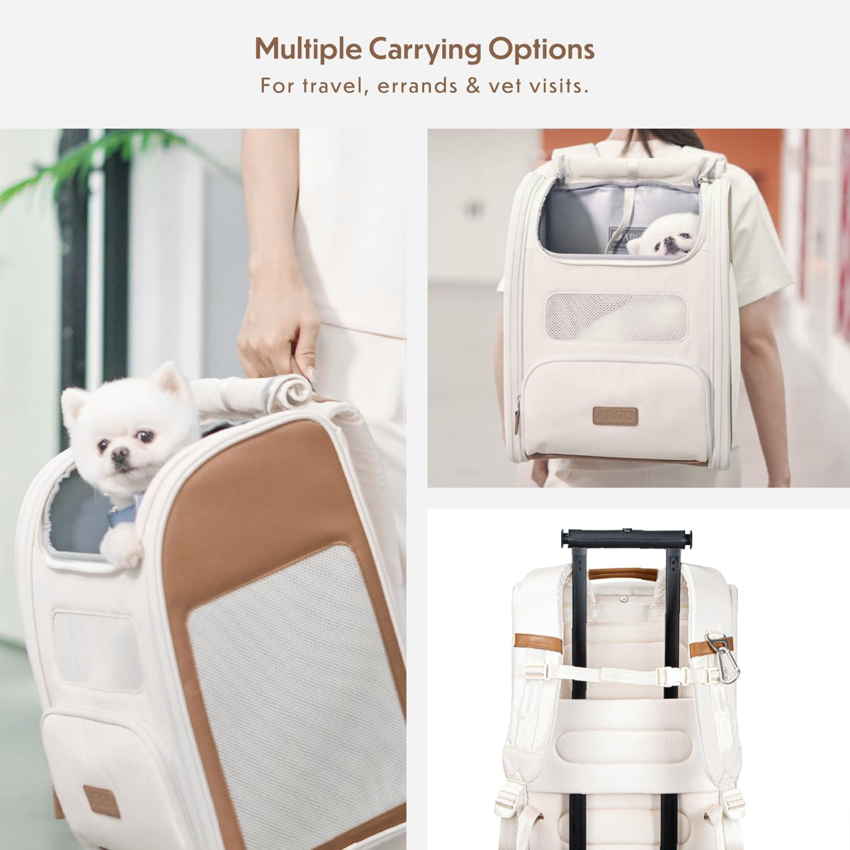 Tan Pet Backpack Carrier V174622