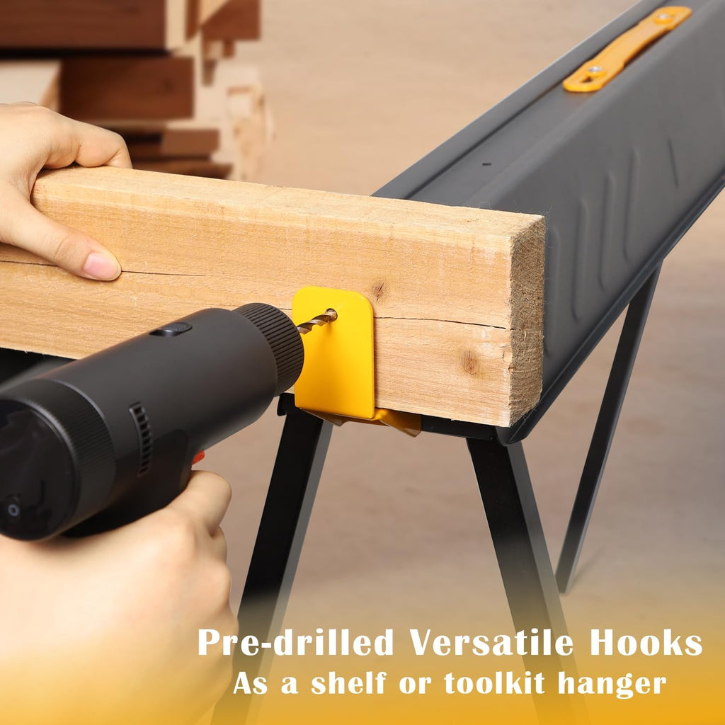 2 Pack Heavy Duty Folding Saw Horses Table Y580