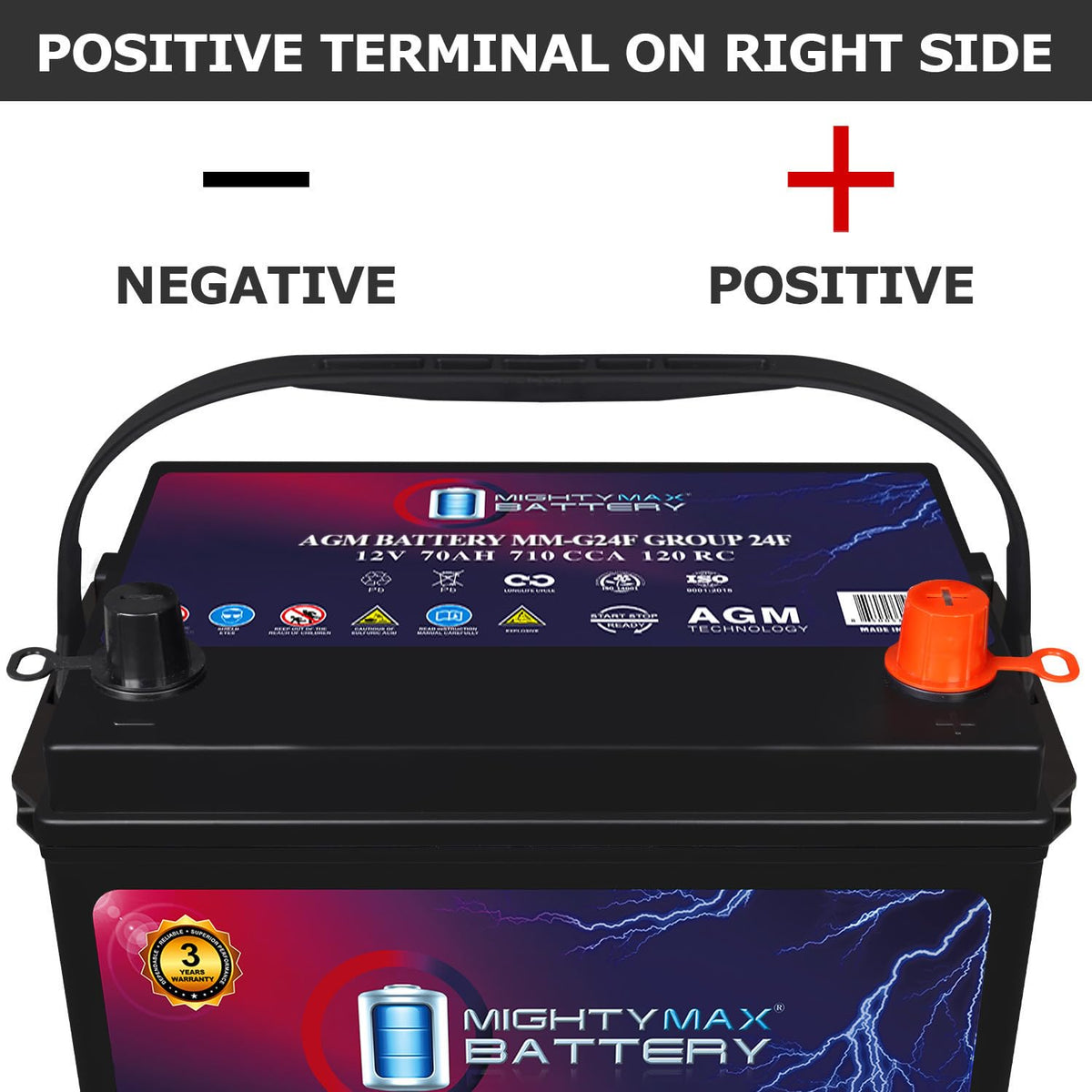 12V 70Ah AGM Replacement Battery E7860