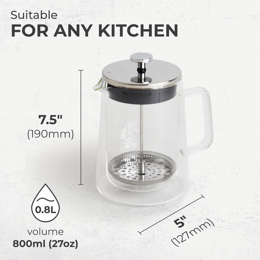 Glass French Press Coffee Maker 27oz Z3621