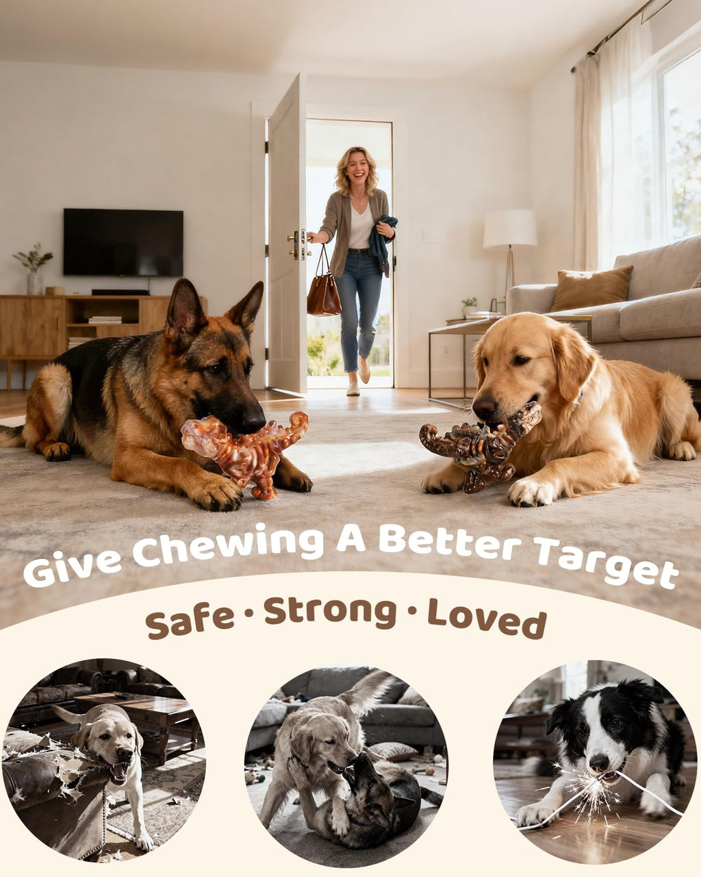 2-Pack Tough Dog Chew Toys F570