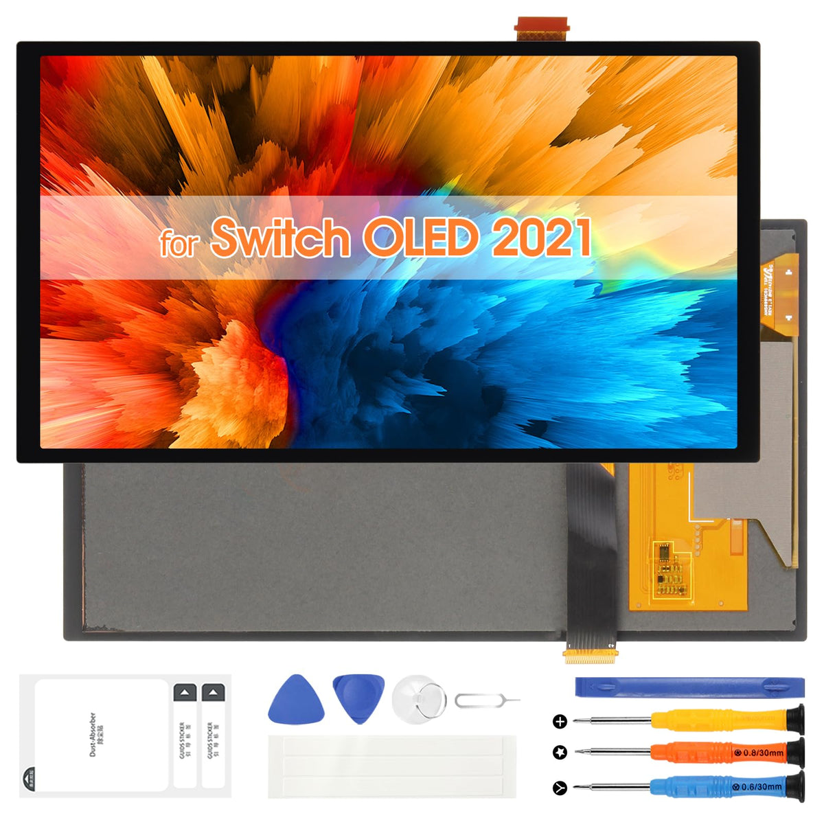 Screen Replacement for Nintendo Switch OLED 2021 7inch Black M510194