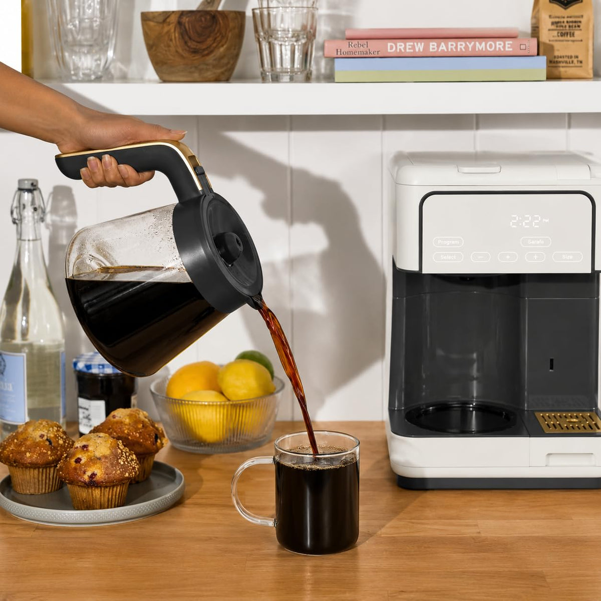 Multi-Brew Coffee Maker 12-cup Carafe Single-Serve White P5979