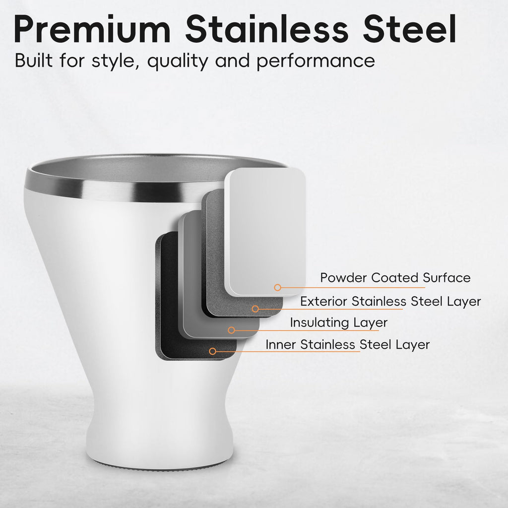 Stemless Insulated Martini Glass Set of 6 H36608