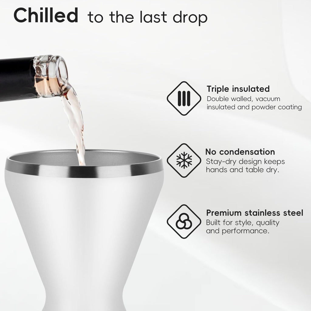 Stemless Insulated Martini Glass Set of 6 H36608